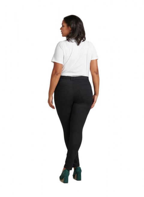 ZIZZI CZARNE KLASYCZNE JEANSY RURKI N82 300A