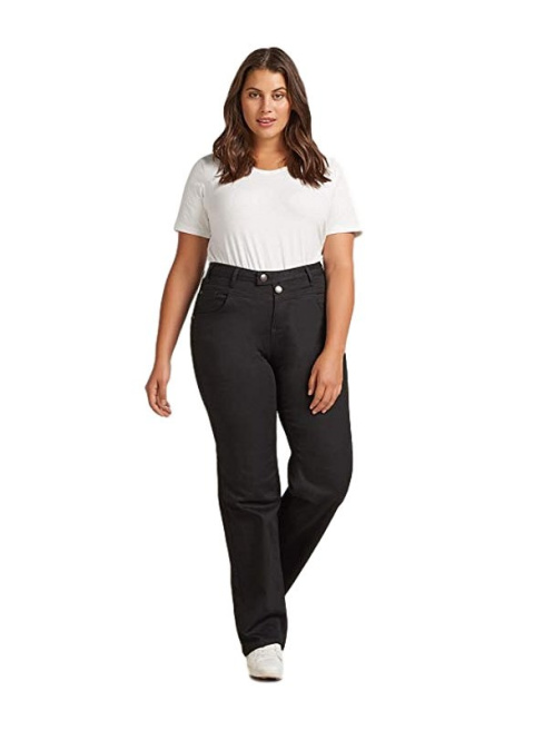 ZIZZI JEANSY CZARNE PROSTA NOGAWKA N82 400A