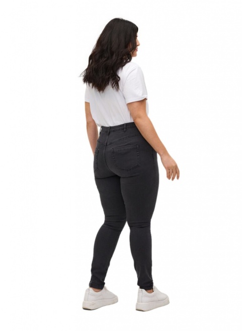 ZIZZI SLIM SPODNIE SZARE JEANSY N82 568A
