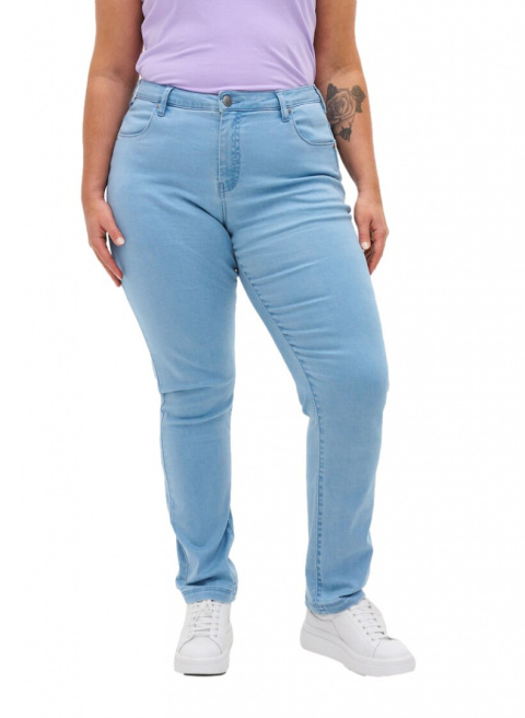 ZIZZI JASNE PROSTE SPODNIE JEANSY 305B N82