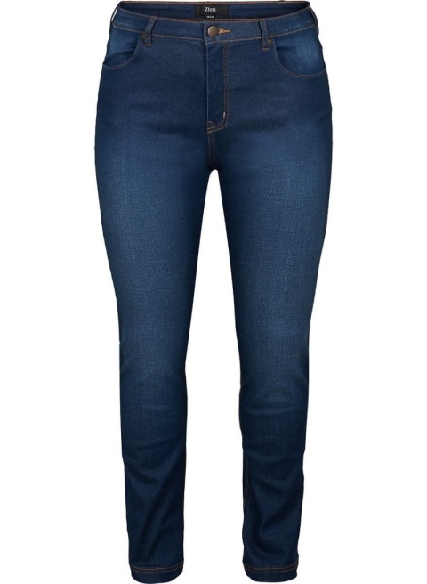 ZIZZI GRANATOWE PROSTE JEANSY N82 305B