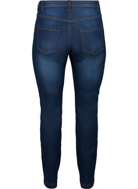 ZIZZI GRANATOWE PROSTE JEANSY N82 305B