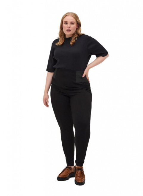 ZIZZI CUDOWNE CZARNE LEGGINSY 396G