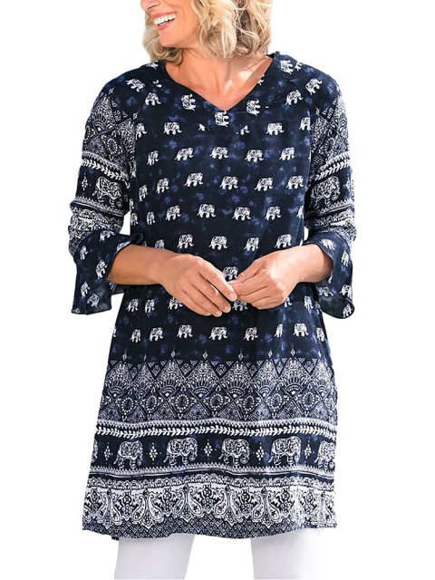 DW SHOP UROCZA TUNIKA/BLUZKA WZÓR WISKOZA DW05