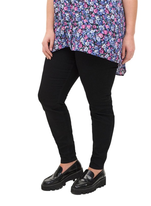 ZIZZI JEANSY JEGGINSY RURKI CZARNE 200D