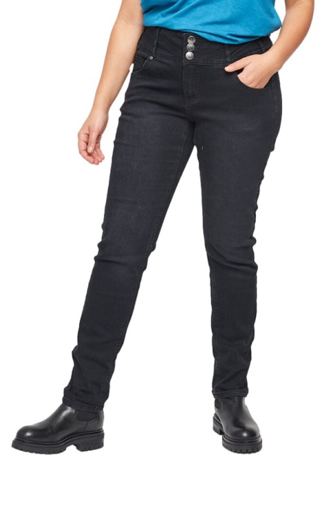 ADIA SPODNIE JEANSY PRZECIERANE CZARNE A166