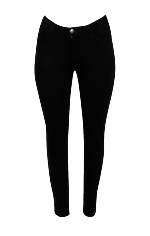 ADIA SPODNIE JEANSY ZWĘŻNE CZARNE A155