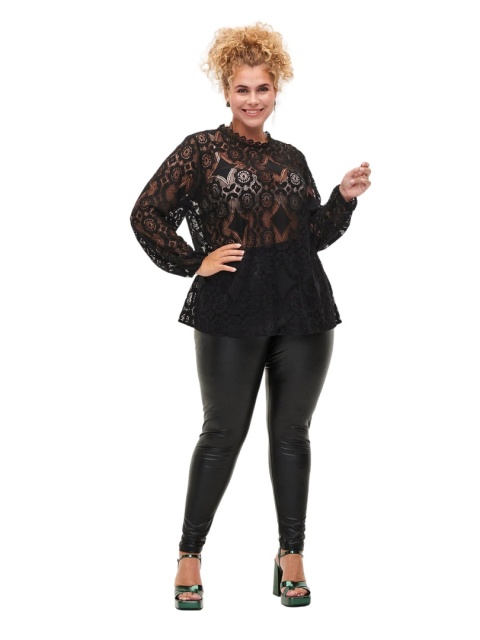 ZIZZI CZARNE LEGGINSY IMITACJA SKÓRY 131A