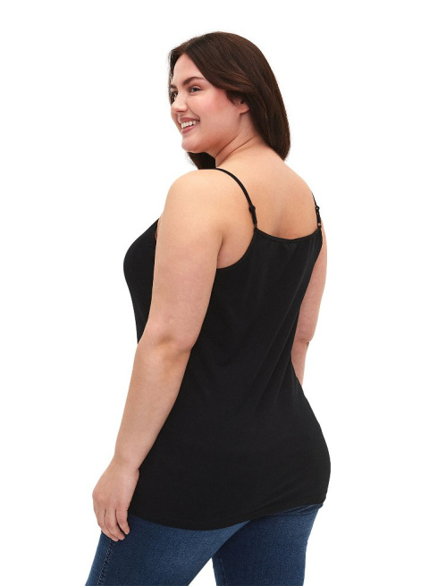 ZIZZI CZARNY TOP RAMIĄCZKA BASIC 010N