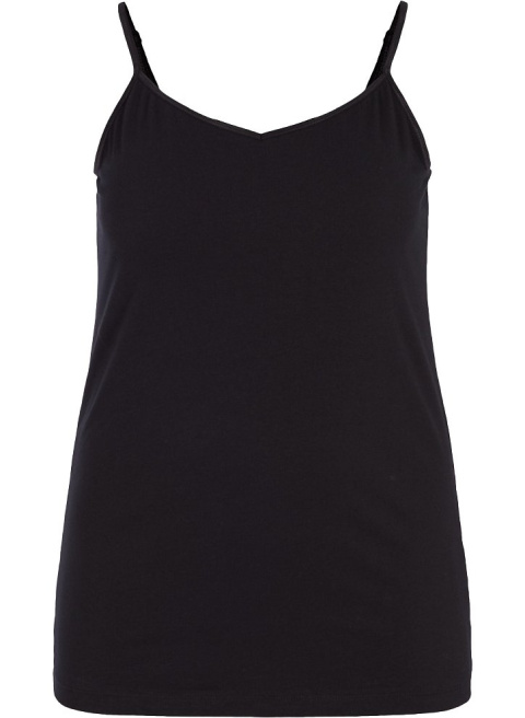 ZIZZI CZARNY TOP RAMIĄCZKA BASIC 010N