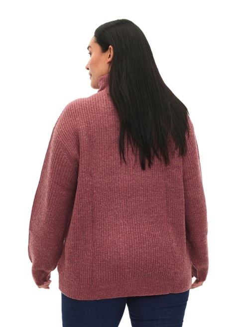 ZIZZI RÓŻOWY SWETER Z GOLFEM SUWAK 026A
