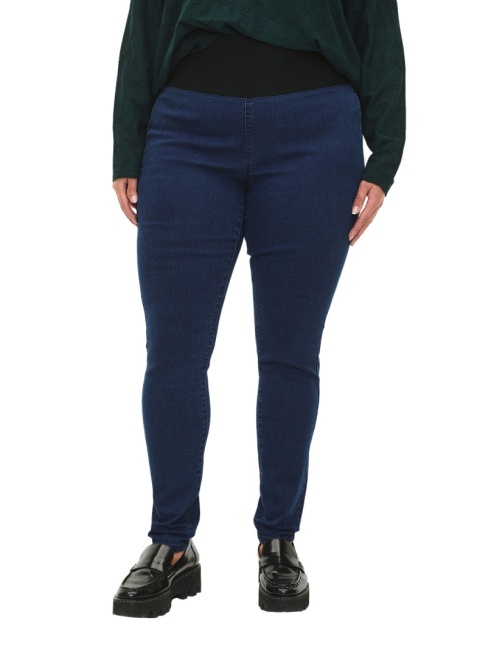 ZIZZI GRANATOWE JEGGINSY Z ELASTYCZNĄ TALIĄ 018A