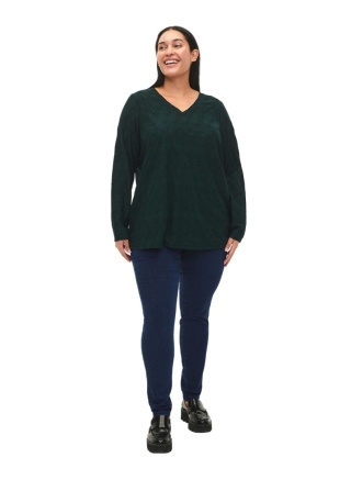 ZIZZI GRANATOWE JEGGINSY Z ELASTYCZNĄ TALIĄ 018A