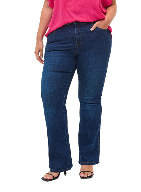 ZIZZI PIĘKNE NIEBIESKIE JEANSY BOOTCUT N82 664C