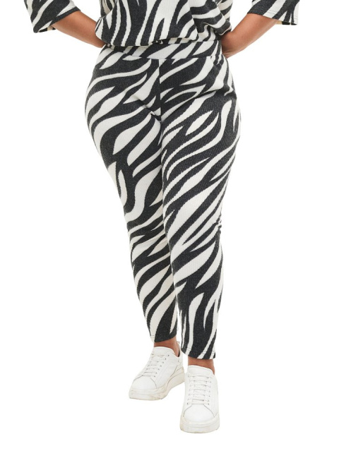 ZIZZI WYGODNE LEGGINSY WZÓR ZEBRA 708B