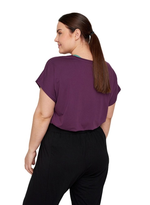 ZIZZI SPORTOWY T-SHIRT BORDOWY 305A