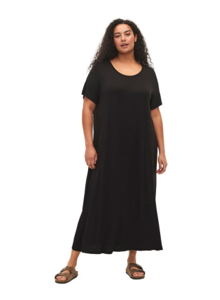 ZIZZI ZWIEWNA CZARNA SUKIENKA MAXI 102T