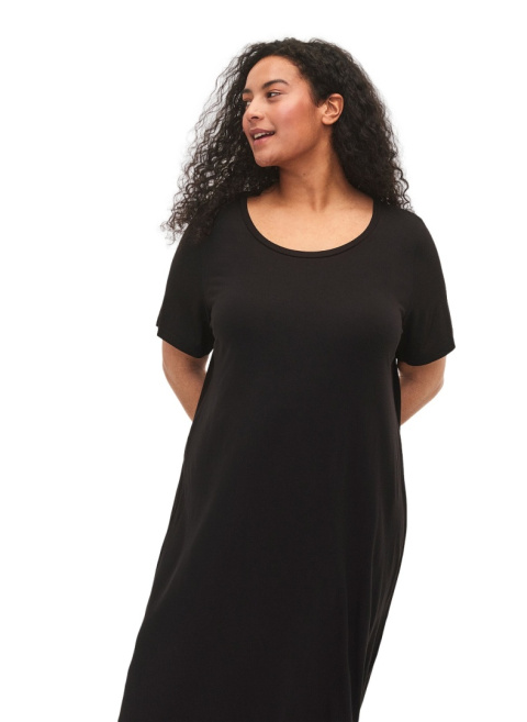 ZIZZI ZWIEWNA CZARNA SUKIENKA MAXI 102T