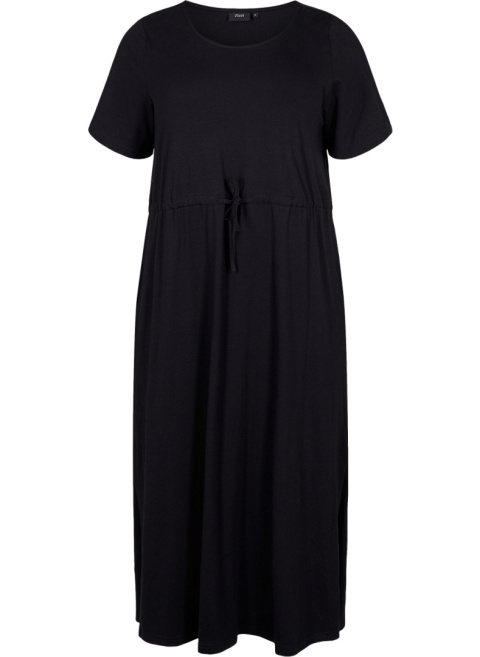 ZIZZI WYGODNA CZARNA SUKIENKA MAXI 032P