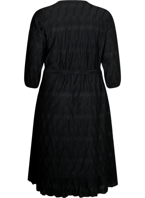 ZIZZI PIĘKNA CZARNA SUKIENKA KOPERTOWA 022C