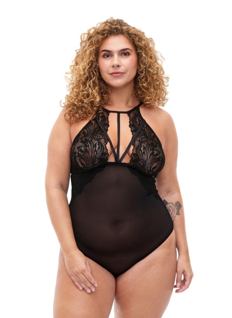 ZIZZI CZARNE KOBIECE BODY SIATECZKA DETALE 935A ZIZZI CZARNE KOBIECE BODY SIATECZKA DETALE 935A