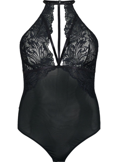 ZIZZI CZARNE KOBIECE BODY SIATECZKA DETALE 935A ZIZZI CZARNE KOBIECE BODY SIATECZKA DETALE 935A