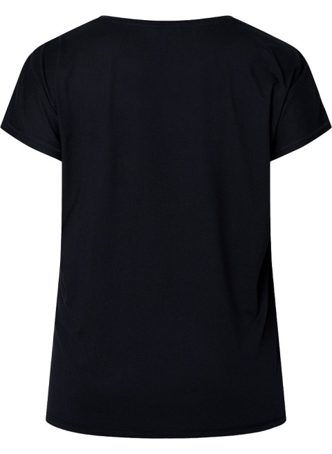 ZIZZI SPORTOWY T-SHIRT CZARNY NADRUK 053Q
