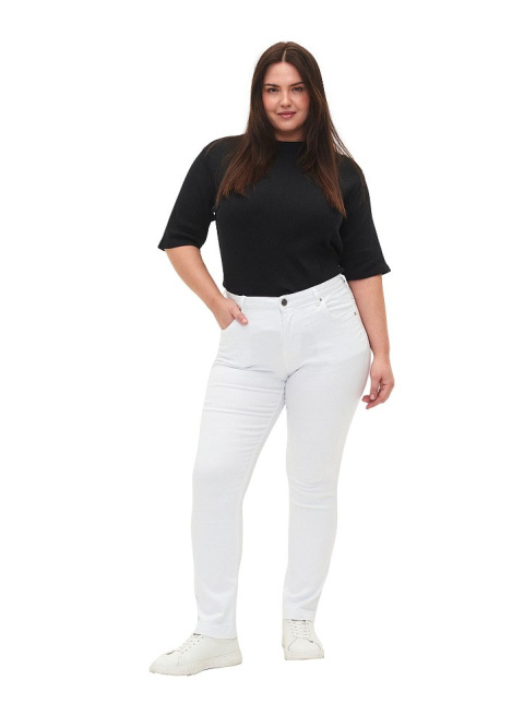 ZIZZI SPODNIE JEANSY BIAŁE SLIM FIT 305A N78