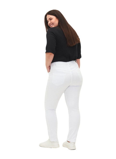 ZIZZI SPODNIE JEANSY BIAŁE SLIM FIT 305A N78