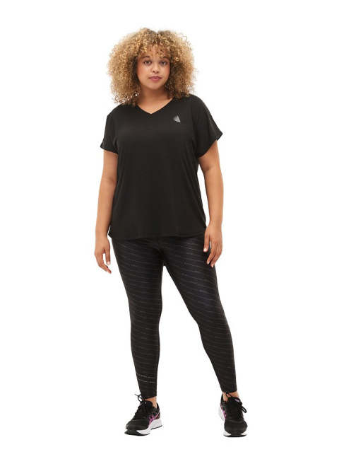 ZIZZI T-SHIRT SPORTOWY CZARNY 053J