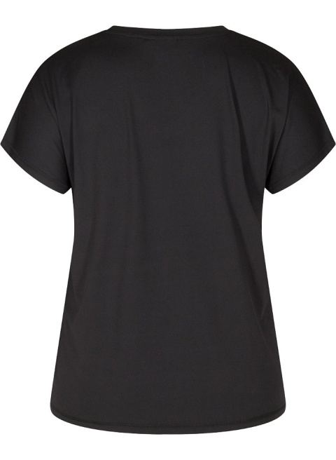 ZIZZI WYGODNY T-SHIRT SPORTOWY CZARNY 053G