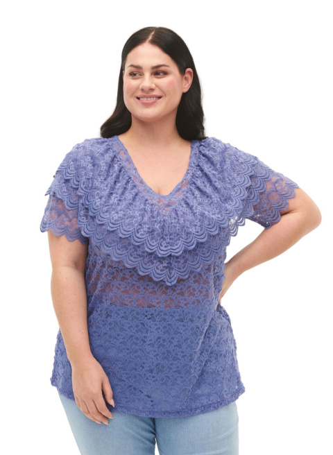 ZIZZI UROCZA FIOLETOWA BLUZKA KORONKA 090C ZIZZI UROCZA FIOLETOWA BLUZKA KORONKA 090C