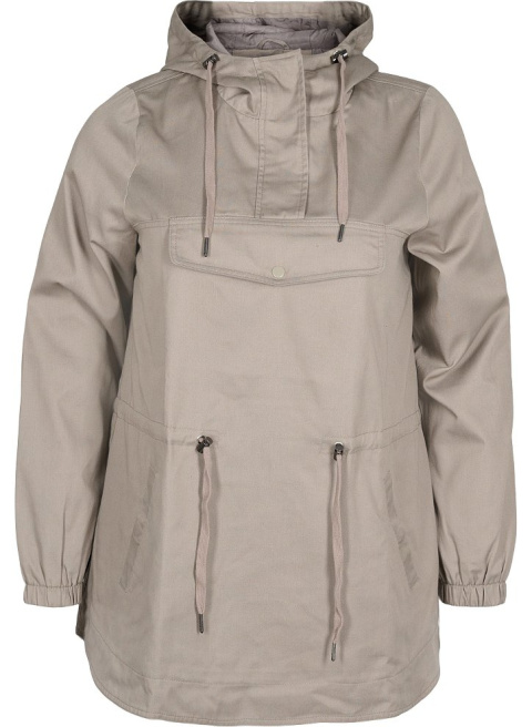 ZIZZI KURTKA ANORAK KAPTUR KIESZENIE SZARA 606F