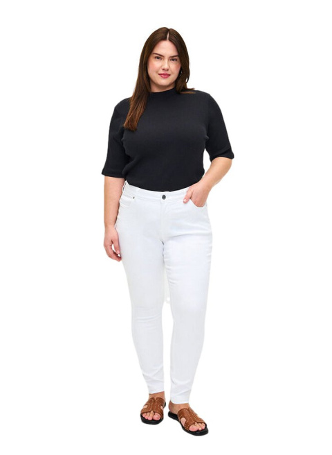 ZIZZI SPODNIE JEANSY BIAŁE SLIM FIT 305F