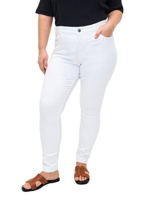 ZIZZI SPODNIE JEANSY BIAŁE SLIM FIT 305F