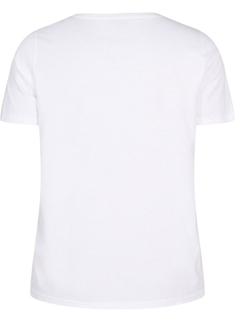 ZIZZI T-SHIRT BLUZKA BIAŁA NAPISY 002C