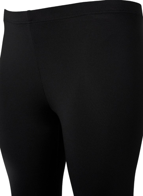 ZIZZI WYGODNE CZARNE LEGGINSY 3/4 KORONKA 981G